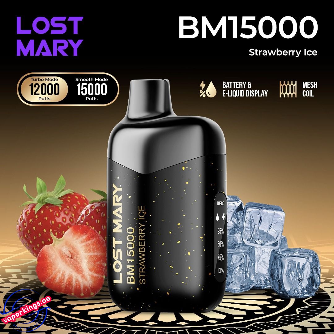 Lost-Mary-BM15000-Puffs-Disposable-Strawberry-Ice now available at diani smokes