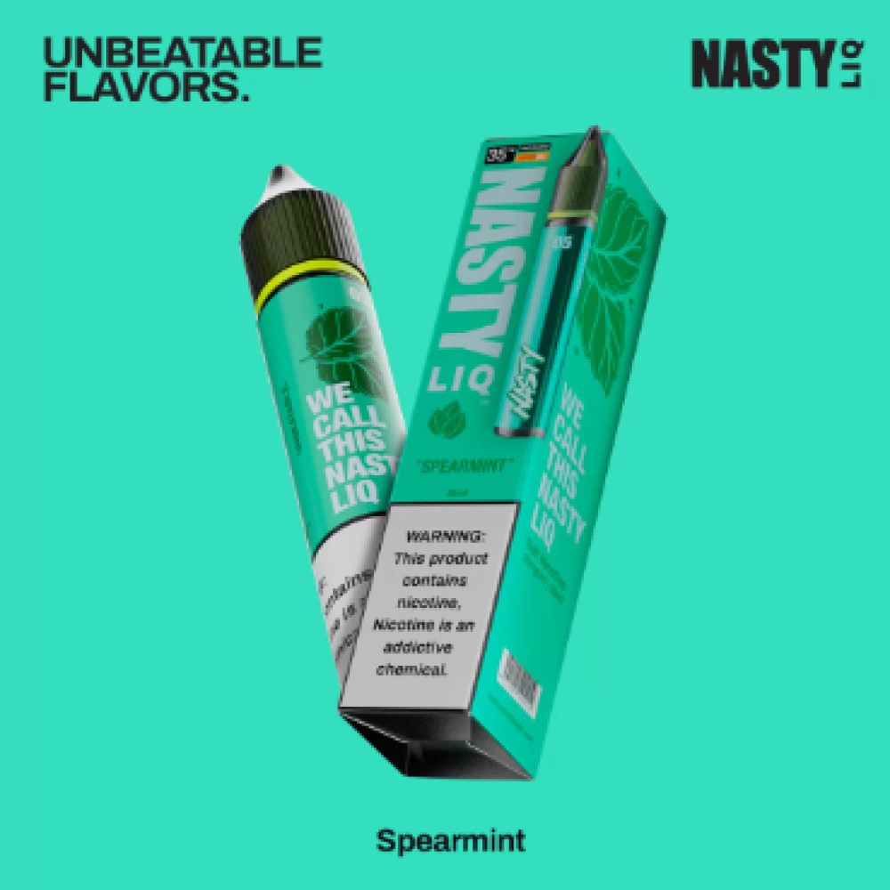 Spearmint mint Nasty liq 30ml 50mg now available at our shop diani vape shop